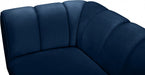 Beaumont Blue Velvet Loveseat - 626Navy-L - Vega Furniture