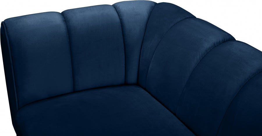 Beaumont Blue Velvet Sofa - 626Navy-S - Vega Furniture