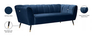 Beaumont Blue Velvet Sofa - 626Navy-S - Vega Furniture