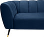 Beaumont Blue Velvet Sofa - 626Navy-S - Vega Furniture