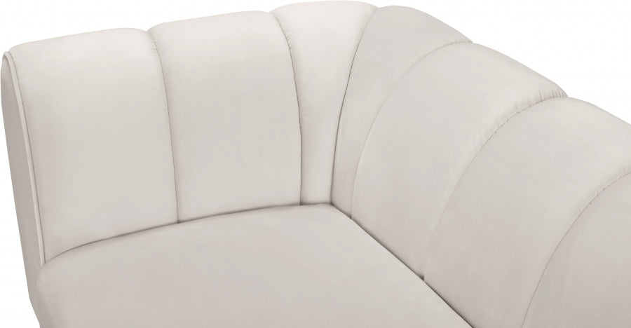 Beaumont Cream Velvet Sofa - 626Cream-S - Vega Furniture