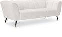 Beaumont Cream Velvet Sofa - 626Cream-S - Vega Furniture