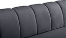 Beaumont Grey Velvet Sofa - 626Grey-S - Vega Furniture