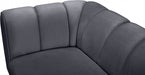 Beaumont Grey Velvet Sofa - 626Grey-S - Vega Furniture