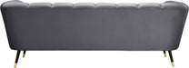 Beaumont Grey Velvet Sofa - 626Grey-S - Vega Furniture