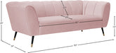Beaumont Pink Velvet Sofa - 626Pink-S - Vega Furniture