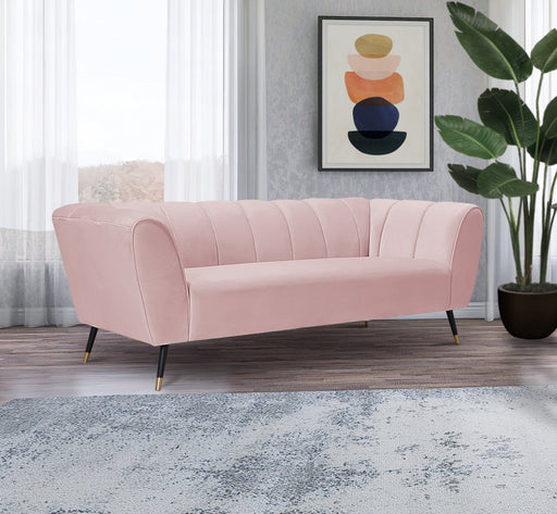 Beaumont Pink Velvet Sofa - 626Pink-S - Vega Furniture