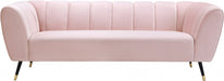 Beaumont Pink Velvet Sofa - 626Pink-S - Vega Furniture