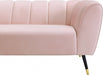 Beaumont Pink Velvet Sofa - 626Pink-S - Vega Furniture