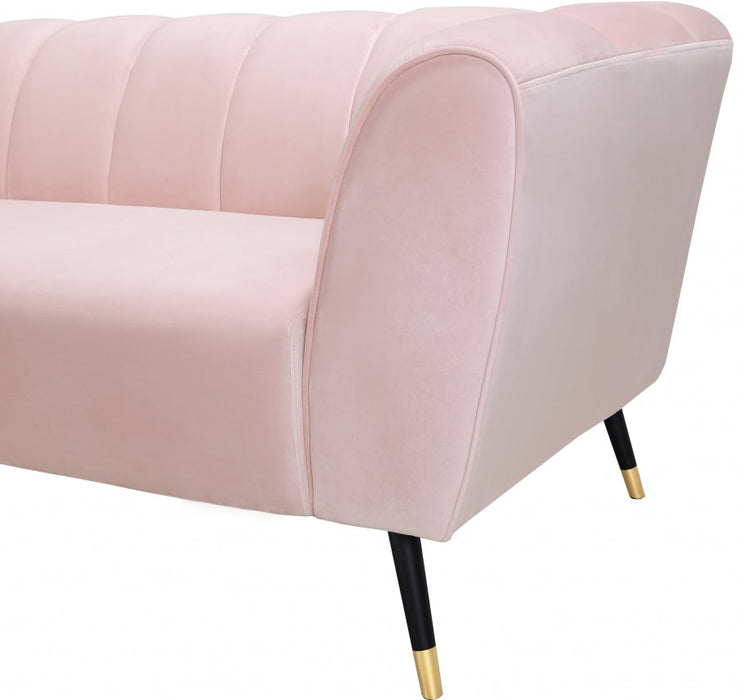 Beaumont Pink Velvet Sofa - 626Pink-S - Vega Furniture