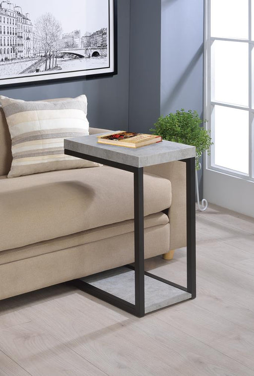 Beck Cement/Black Accent Table - 902933 - Vega Furniture