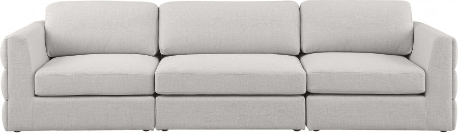 Beckham Beige Linen Textured Modular 114" Sofa - 681Beige-S114A - Vega Furniture