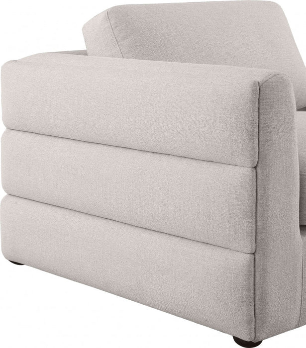 Beckham Beige Linen Textured Modular 114" Sofa - 681Beige-S114A - Vega Furniture