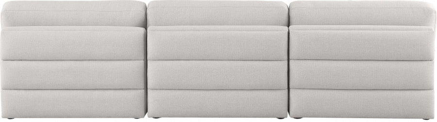 Beckham Beige Linen Textured Modular 114" Sofa - 681Beige-S114B - Vega Furniture