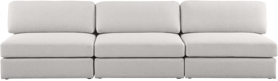 Beckham Beige Linen Textured Modular 114" Sofa - 681Beige-S114B - Vega Furniture