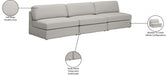 Beckham Beige Linen Textured Modular 114" Sofa - 681Beige-S114B - Vega Furniture