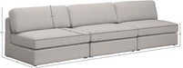 Beckham Beige Linen Textured Modular 114" Sofa - 681Beige-S114B - Vega Furniture