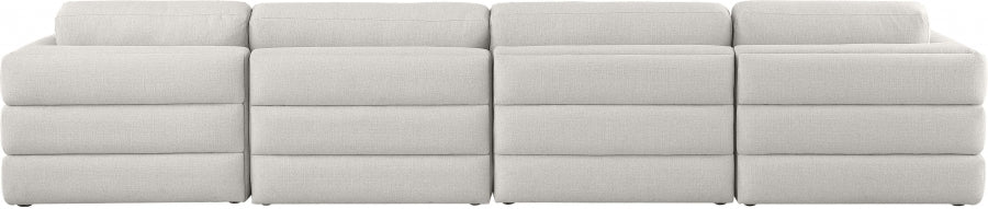 Beckham Beige Linen Textured Modular 152" Sofa - 681Beige-S152A - Vega Furniture