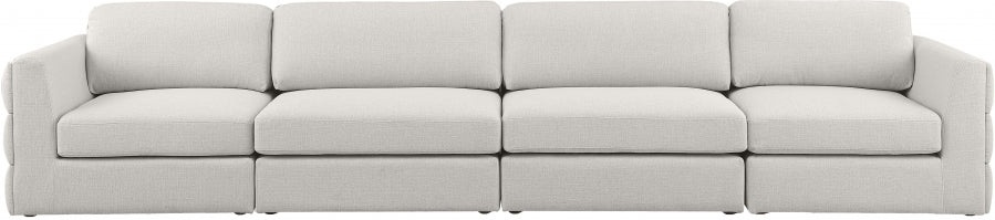 Beckham Beige Linen Textured Modular 152" Sofa - 681Beige-S152A - Vega Furniture