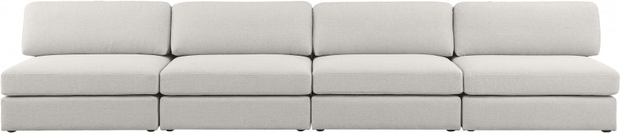 Beckham Beige Linen Textured Modular 152" Sofa - 681Beige-S152B - Vega Furniture