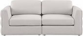 Beckham Beige Linen Textured Modular 76" Loveseat - 681Beige-S76A - Vega Furniture