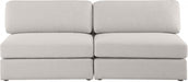 Beckham Beige Linen Textured Modular 76" Loveseat - 681Beige-S76B - Vega Furniture