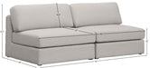 Beckham Beige Linen Textured Modular 76" Loveseat - 681Beige-S76B - Vega Furniture