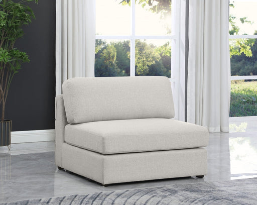 Beckham Beige Linen Textured Modular Armless Chair - 681Beige-Armless - Vega Furniture