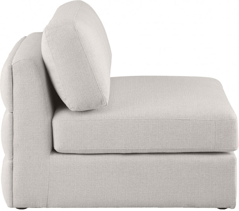 Beckham Beige Linen Textured Modular Armless Chair - 681Beige-Armless - Vega Furniture