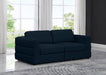 Beckham Blue Linen Textured Modular 76" Sofa - 681Navy-S76A - Vega Furniture