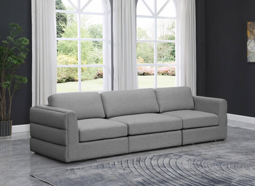 Beckham Grey Linen Textured Modular 114" Sofa - 681Grey-S114A - Vega Furniture
