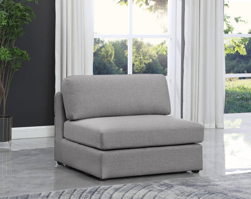 Beckham Grey Linen Textured Modular Armless Chair - 681Grey-Armless - Vega Furniture