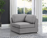 Beckham Grey Linen Textured Modular Corner Chair - 681Grey-Corner - Vega Furniture