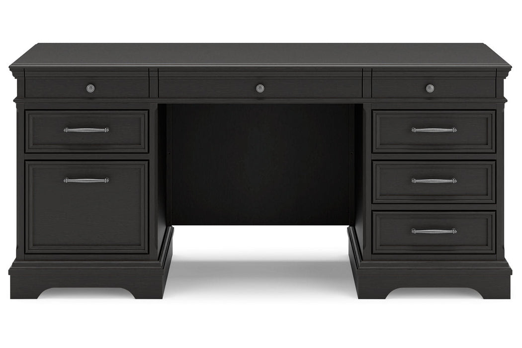 Beckincreek Black Home Office Desk - SET | H778-21L | H778-21R | H778-21T - Vega Furniture