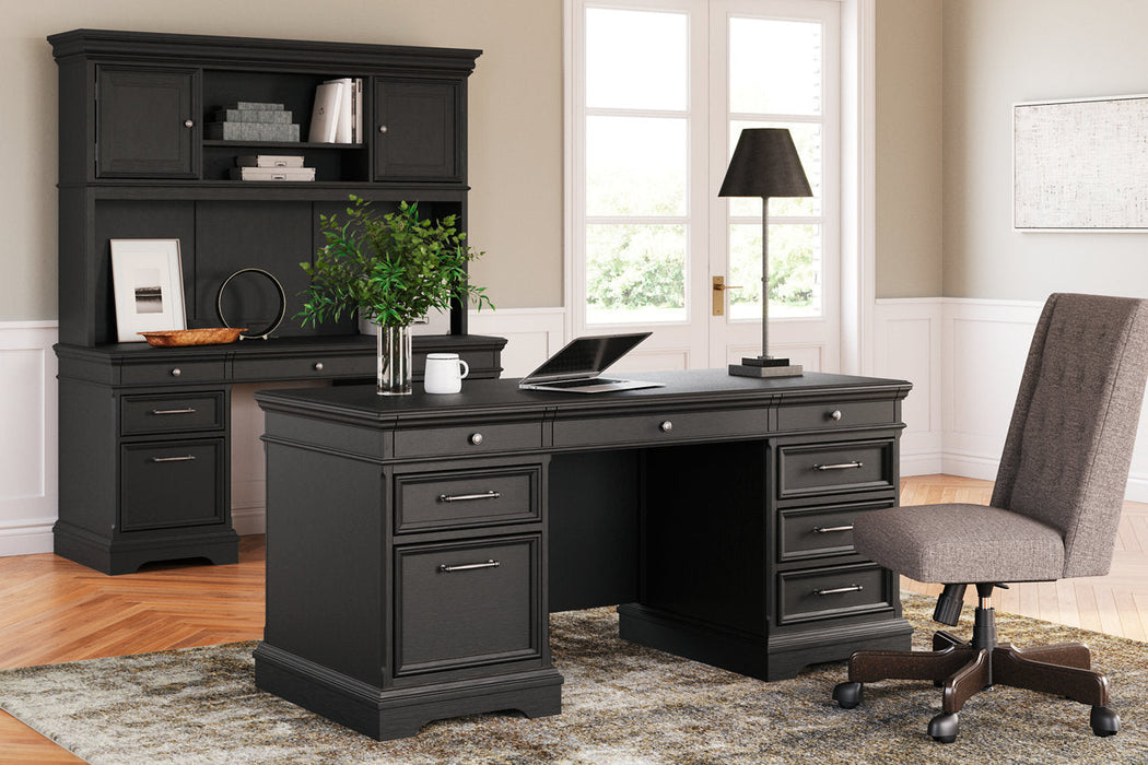 Beckincreek Black Home Office Desk - SET | H778-21L | H778-21R | H778-21T - Vega Furniture