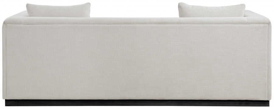 Beige Alfie Linen Textured Fabic Sofa - 642Beige-S - Vega Furniture