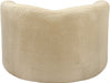 Beige Kali Faux Shearling Teddy Fabric Chair - 186Beige-C - Vega Furniture