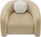 Beige Kali Faux Shearling Teddy Fabric Chair - 186Beige-C - Vega Furniture