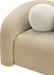 Beige Kali Faux Shearling Teddy Fabric Chair - 186Beige-C - Vega Furniture