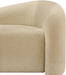 Beige Kali Faux Shearling Teddy Fabric Chair - 186Beige-C - Vega Furniture