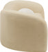 Beige Kali Faux Shearling Teddy Fabric Loveseat - 186Beige-L - Vega Furniture