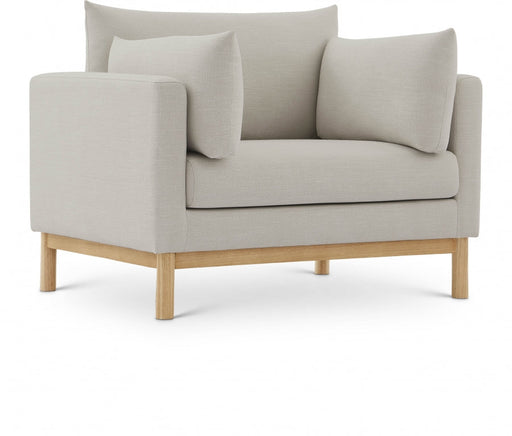 Beige Langham Linen Textured Fabric Chair - 157Beige-C - Vega Furniture
