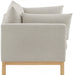 Beige Langham Linen Textured Fabric Loveseat - 157Beige-L - Vega Furniture