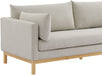 Beige Langham Linen Textured Fabric Loveseat - 157Beige-L - Vega Furniture