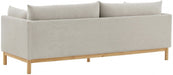 Beige Langham Linen Textured Fabric Sofa - 157Beige-S - Vega Furniture