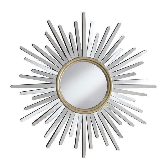 Beiwen Sunburst Wall Mirror Champagne/Silver - 962937 - Vega Furniture