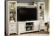 Bellaby Whitewash 4-Piece Entertainment Center - SET | W331-24(2) | W331-27 | W331-68 - Vega Furniture