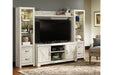 Bellaby Whitewash 4-Piece Entertainment Center - SET | W331-24(2) | W331-27 | W331-68 - Vega Furniture