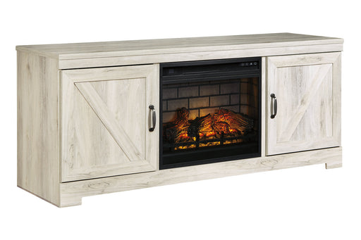 Bellaby Whitewash 63" TV Stand with Electric Fireplace - SET | W100-101 | W331-68 - Vega Furniture