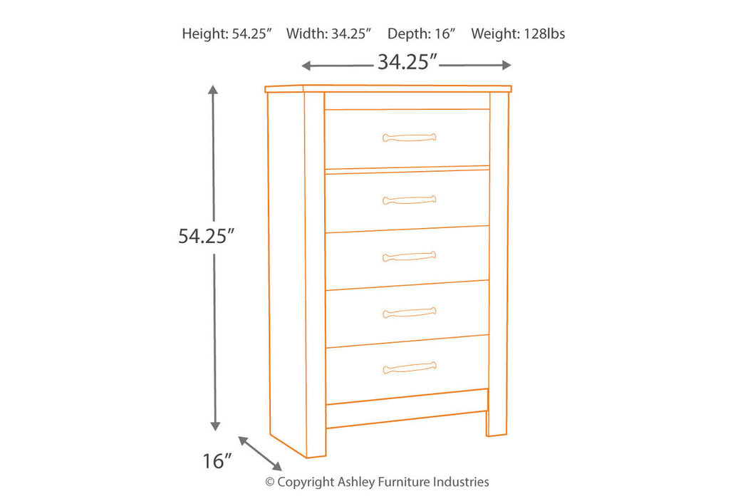 Bellaby Whitewash Chest of Drawers - B331-46 - Vega Furniture